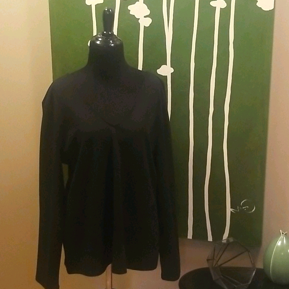Ann Taylor double V Neck long sleeve shirt